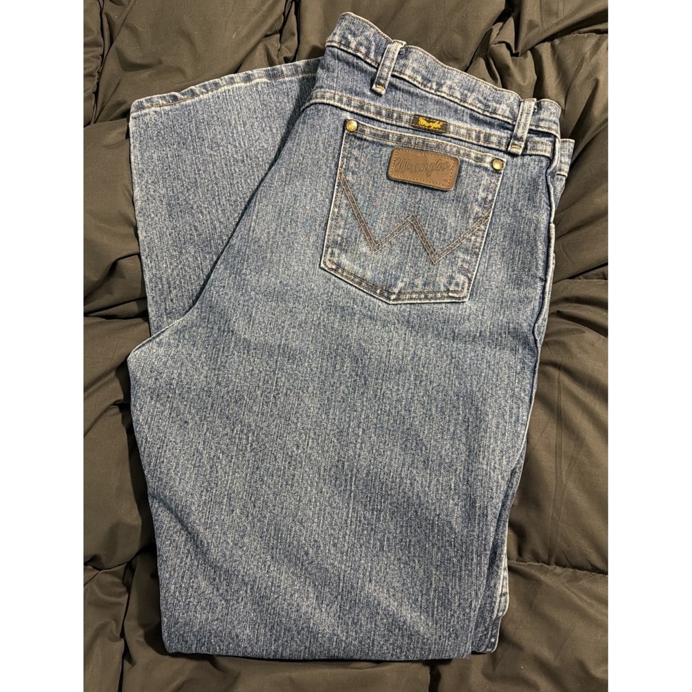 Wrangler 47 Regular Stretch Men's Blue Denim Jeans 40x32 EUC